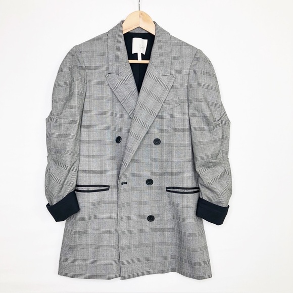Joie Plaid academia, double breasted blazer - Picture 11 of 11